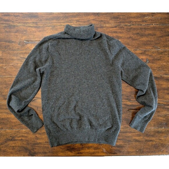 Uniqlo Womens XS Gray 100% Cashmere Sweater Turtleneck Knit Top Dark Gray - Picture 5 of 8